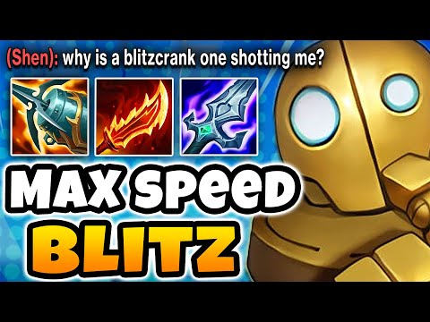 BLITZCRANK JUNGLE WITH 3.00 ATTACK SPEED CAN 1V1 ANYONE (SOLO BARON)