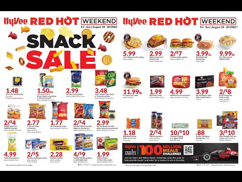 Hy-Vee 3 Days Red Hot Mega Snack Weekend Sales Ad Flyer 08.18.2023-08.20.2023 Stockup Prepping