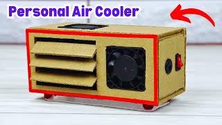 How to Make a Personal Mini Air Cooler from Cardboard | Homemade Air Cooler for Science Project