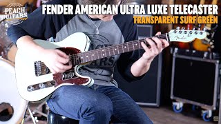 Video thumbnail for No Talking...Just Tones | Fender American Ultra Luxe Telecaster Transparent Surf Green by Peach Guitars