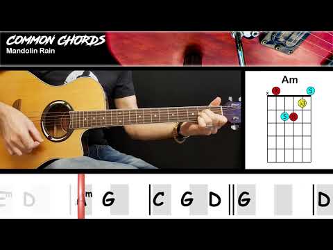 Mandolin Rain - Bruce Hornsby | EASY GUITAR LESSON | Scrolling Chords & Lyrics