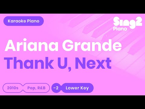 Ariana Grande - thank u, next (Piano Karaoke) Lower Key