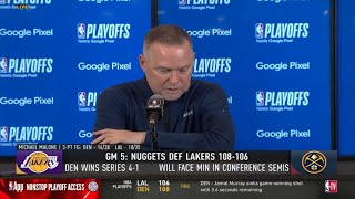 The kid’s a warrior! - Michael Malone on Jamal Murray in Nuggets win over Lakers to close out series