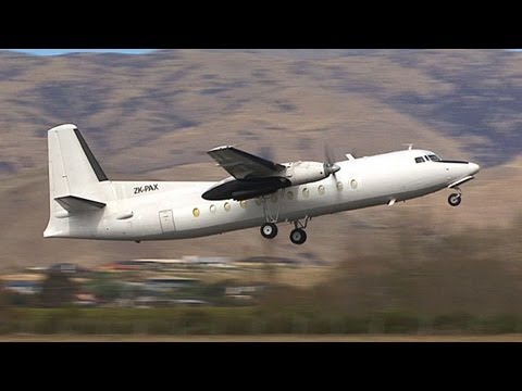 Fokker F27-500 Friendship Taxi and Takeoff