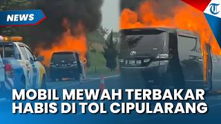 Detik-detik Mobil Mewah Vellfire Rp2 Miliar Hangus Terbakar di Tol Cipularang KM 88A Arah Bandung