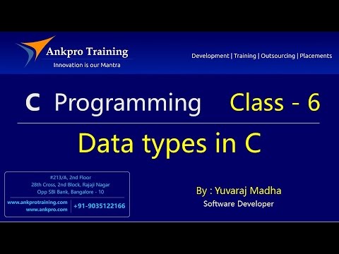 C language Class 6 Data types in C