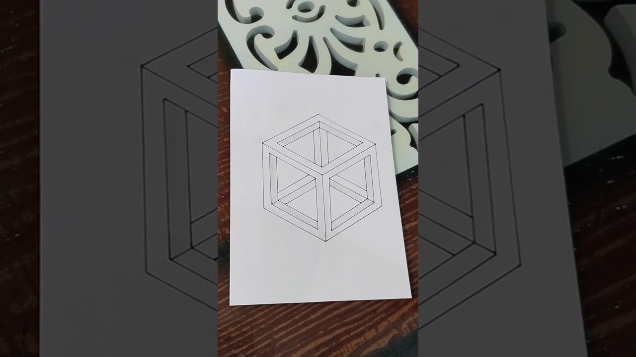 How to draw  Hexagon / easy optical illusion#lines #optical #illusion #3d #hexagon #drawing #shorts