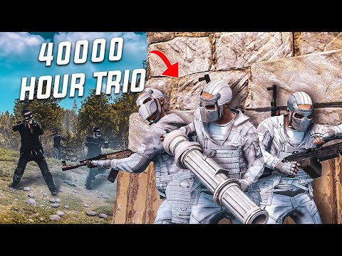 RUST | 40000 HOUR TRIO RAIDS A 25+ DEEP CLAN (Actually INSANE)