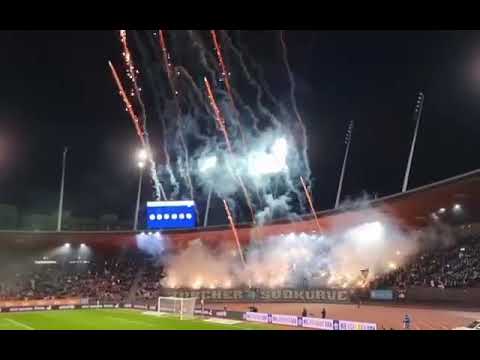 FC Zürich at home pyroshow against Young Boys Bern