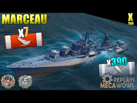 Marceau 7 Kills & 141k Damage | World of Warships Gameplay 4k
