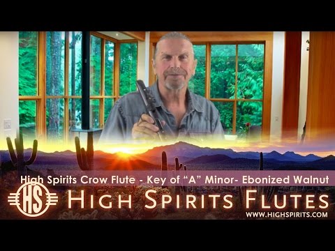 Crow Flute - key of A - Ebonized Walnut