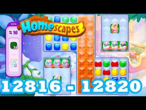 Homescapes Level 12816 - 12820 HD 3 - match puzzle Gameplay | android | IOS | 12817 | 12818 | 12819
