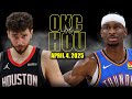 Oklahoma City Thunder Vs Houston Rockets Full Game Highlights April 4 2025 NBA Regular Season