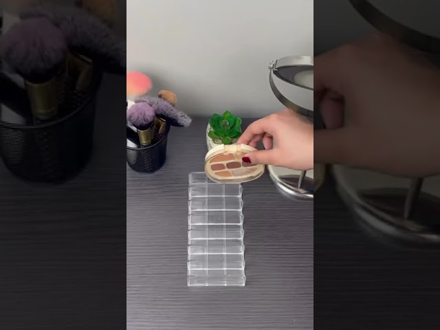 منظم مكياج اكريليك شفاف مقسم لتنظيم الأدراج والتسريحة وترتيب ادوات المكياج والزينة وادوات العناية الشخصية