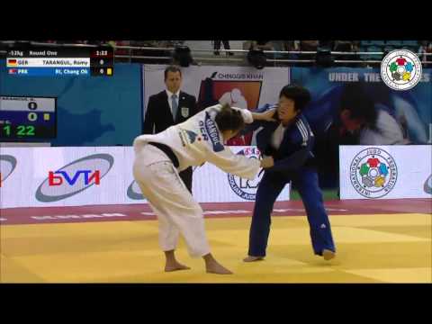 Romy TARANGUL (GER) Vs Chang Ok RI (PRK) - Judo Grand Prix Ulaanbaatar 2014 [-52kg]