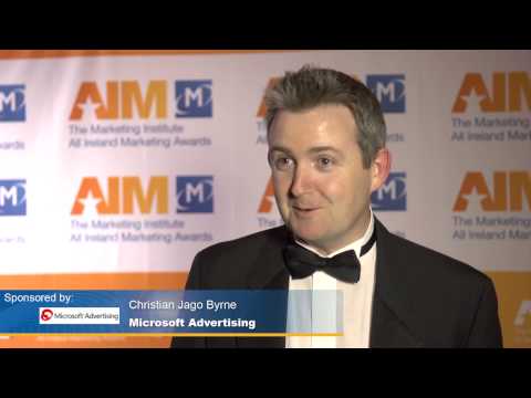 International Marketing sponsor Christian Jago Byrne, Microsoft & Denis O'Riordan, Kerry Foods