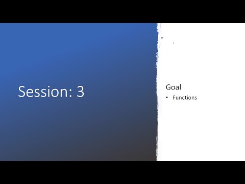 Python Boot Camp Session 3 Functions