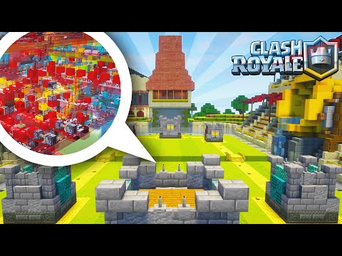 How I Build CLASH ROYALE in Minecraft with REDSTONE!!