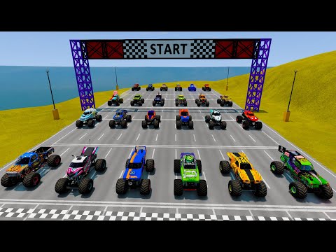 Hot Wheels Monster Trucks Racing Tournament | BeamNG MONSTER JAM
