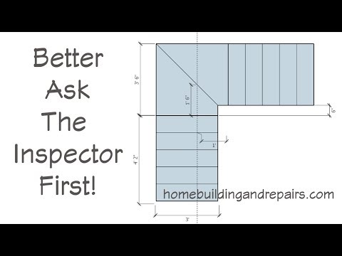 Two Step Winder Design or Angled Landing Step Interpretation of Building Codes
