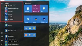 Remove Most Used Apps from Start Menu in Windows 10