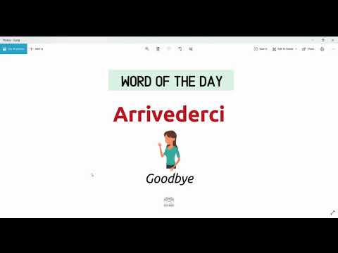 Free Italian mini-lesson April 16 2020. April, Aprile. Hi, Ciao. Goodbye, Arrivederci.
