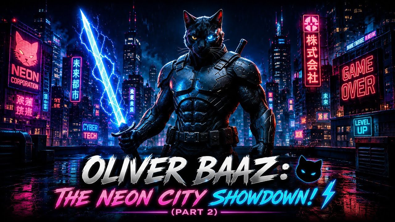 Oliver Baaz: The Neon City Showdown! 🐈‍⬛⚡ (Part 2)