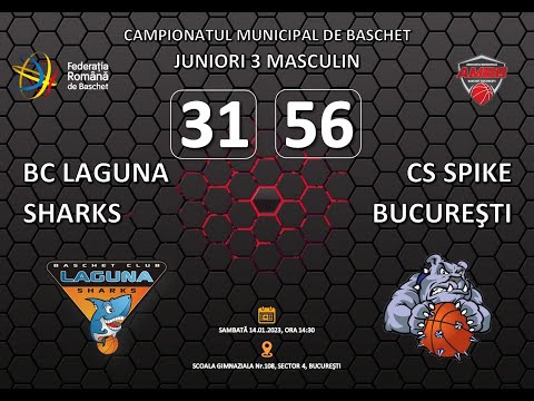 BC Laguna Sharks - CS Spike Bucuresti. Scor: 31 - 56 (14 ian 2023, Campionatul Municipal J3) HD