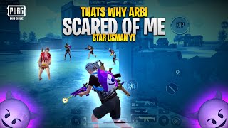 THAT’S WHY ARBI SCARED OF ME😈| Pubg Mobile