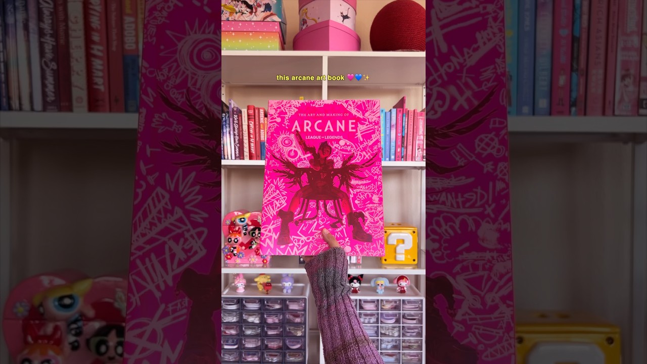 arcane art book flip through 💗💙 #arcane #jinx #leagueoflegends #art