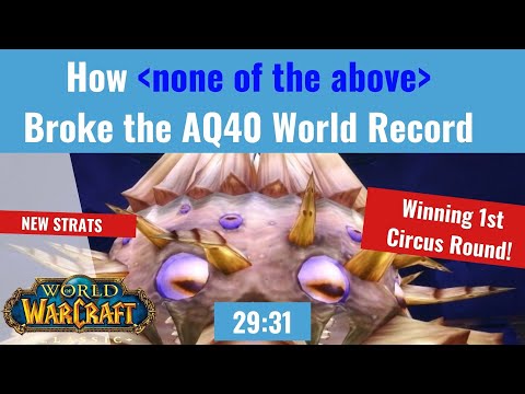 How None of the Above Set The New AQ40 World Record!! Strat Breakdown