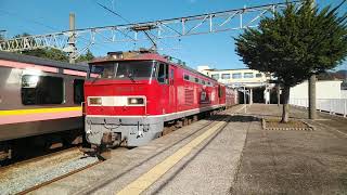 列車番号4060　EF510ー7　羽越本線（村上駅）18/10/18