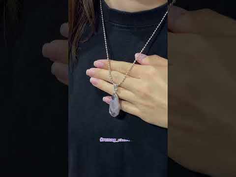 Подарок парню, девушке - натуральный камень Аметист кулон в оправе в форме капли на брелке в коробочке - фото 3 - id-p1984844979