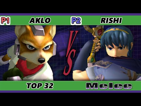 S@X 386 Online Top 32 - Rishi (Marth) Vs. Aklo (Fox) Smash Melee - SSBM