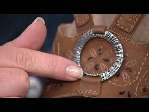 Earth Origins Leather Sandals with Metal Detailing - Stella Sabrina on QVC