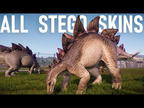 ALL STEGOSAURUS SKINS | Return to Jurassic Park | Jurassic World Evolution