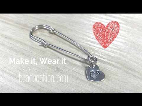 How to Make a Wire Safety Pin - Tutorial DIY Jewelry