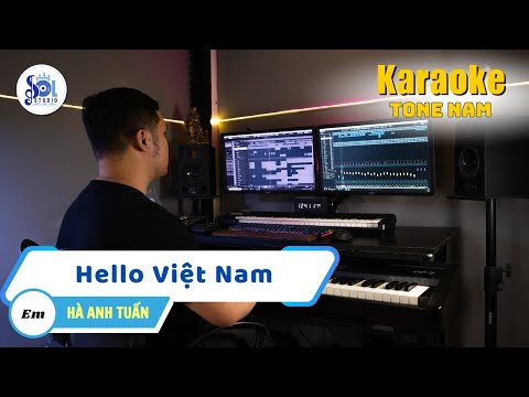 Hello Việt Nam Karaoke Tone Nam | Hà Anh Tuấn | Sol Studio