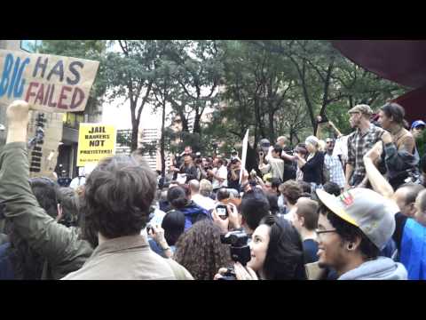 #OCCUPYWALLSTREET Human Megaphone in One Police Plaza - 9/30/2011