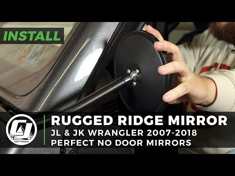 Install: Rugged Ridge Black Round Trail Mirrors for 2018-2020 Jeep JL Wranglers