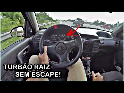 GOL TSI TURBO WITHOUT EXHAUST JUST THE FIRST PIPE RIDE UPDATE PROJECT BONUS CHEVETTE TURBO METAL