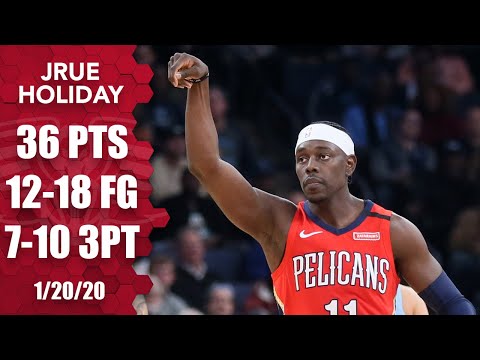 Jrue Holidayがペリカンズ対グリズリーズ戦でキャリアハイの7本の3ポインターを叩き出す｜2019-20年NBAハイライト (Jrue Holiday hits a career-high 7 3-pointers for Pelicans vs. Grizzlies | 2019-20 NBA Highlights)