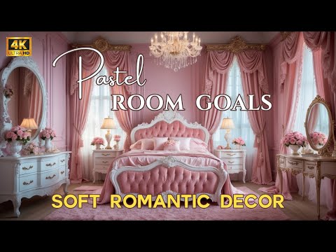 Step into a Royal Dream 💗 | Elegant Baroque & Rococo Pastel Pink Bedroom with Floral Charm