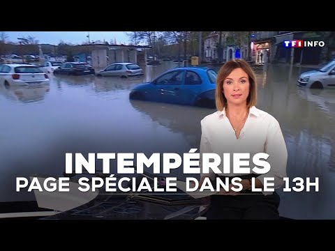 Intempéries : page spéciale dans le JT de 13H de TF1