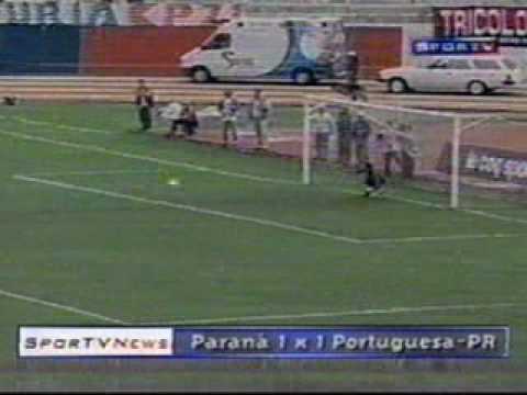 22/02/2003 - Paraná 1 X 1 Portuguesa : Gol de Flávio