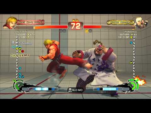 SSF4 AE: step1091x (Ken) vs chobixinco (Rufus) - Ranked Match (720p HD)