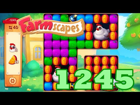Farmscapes Level 1245 HD Gameplay Walkthrough | 3 - match game | android | ios | pc | GameGo Game