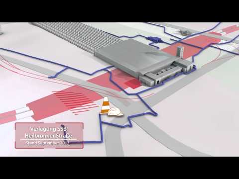 Animation of construction site progress at Stuttgart 21 | September 2013