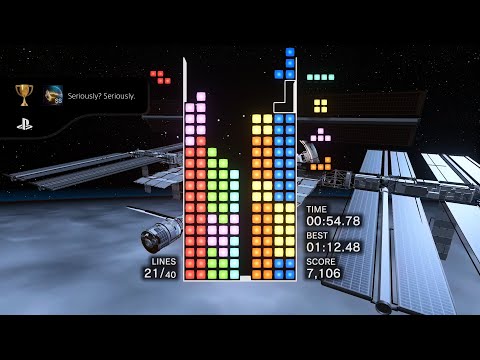 Tetris® Effect: Connected - Sprint SS - 01:08.93 PB for the "Seriously? Seriously." trophy!