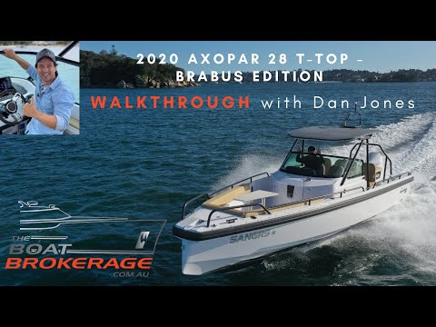 2020 Axopar 28 T-top BRABUS edition - WALKTHROUGH tour with Dan Jones